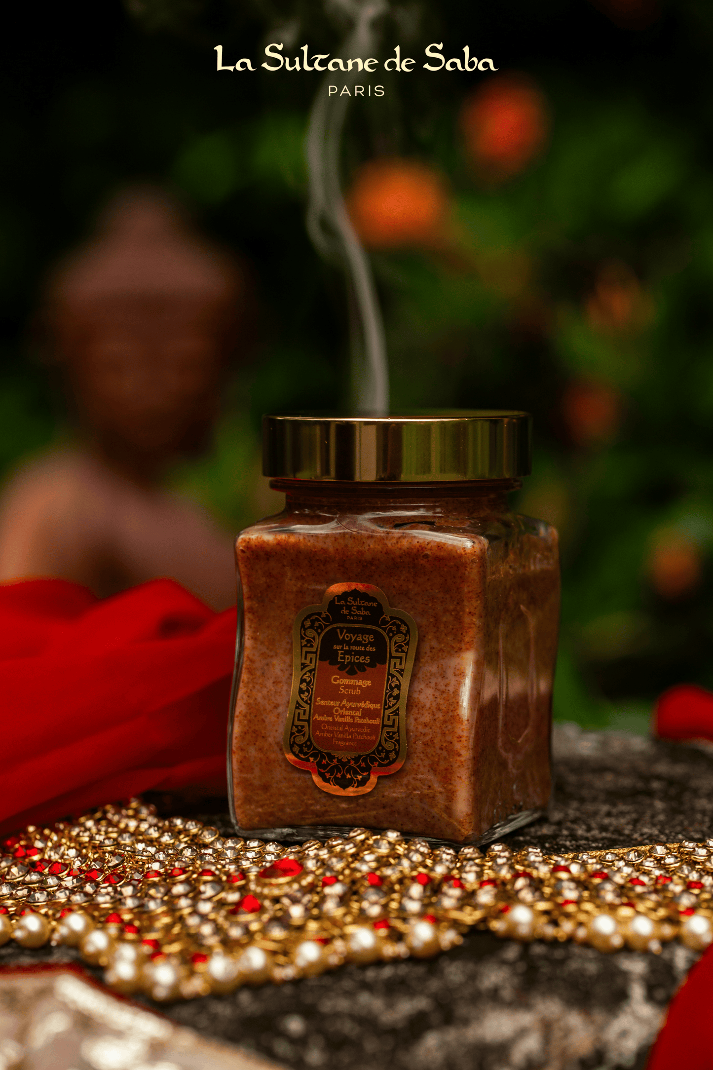 Body Scrub  Oriental Ayurvedic Amber Vanilla Patchouli Fragrance 300g