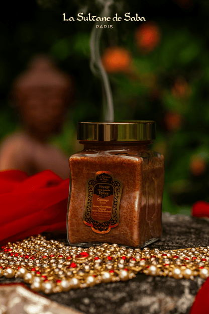 Body Scrub  Oriental Ayurvedic Amber Vanilla Patchouli Fragrance 300g